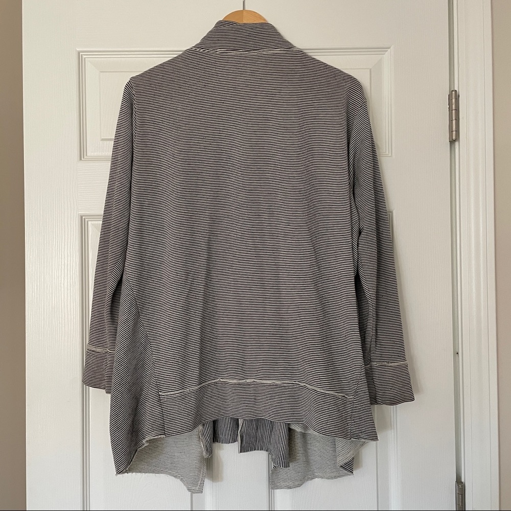 Dolan T Shirt Striped Open Cardigan - Picture 3 of 6